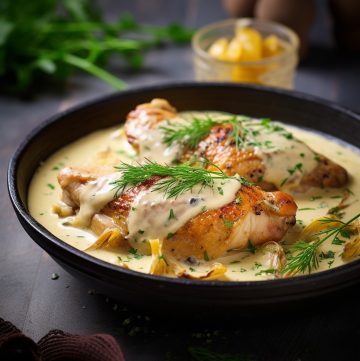 Casserole De Poulet Crémeux Ail Et Citron