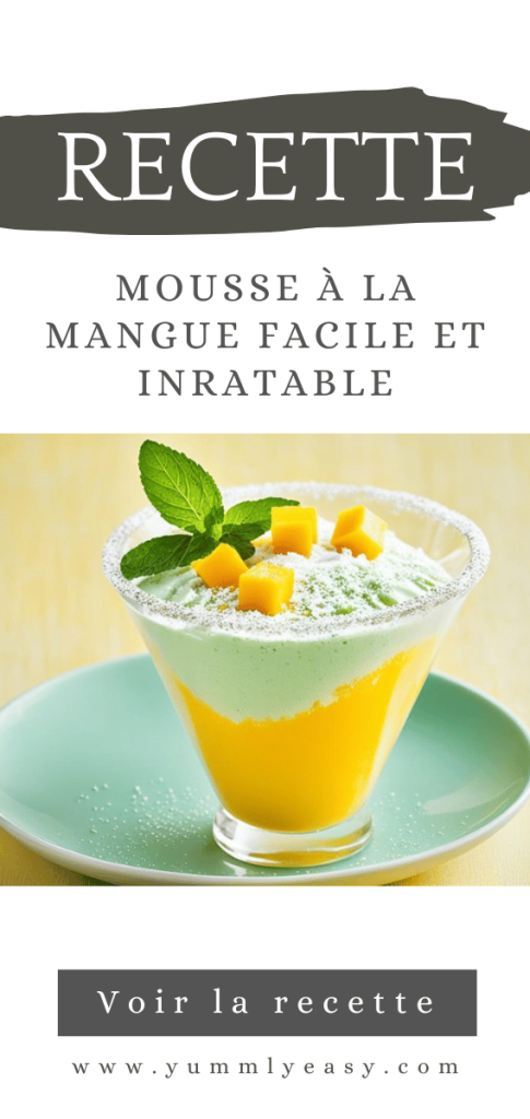 MOUSSE À LA MANGUE FACILE ET INRATABLE 