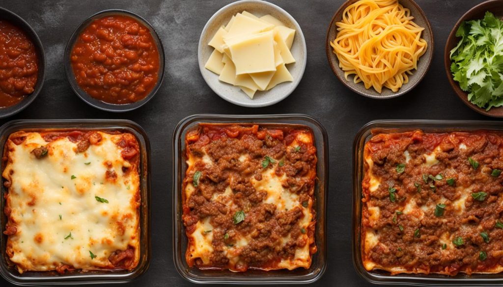 Préparation des lasagnes à la Bolognaise