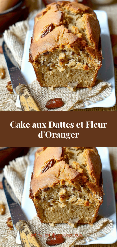 Cake aux Dattes et Fleur d'Oranger