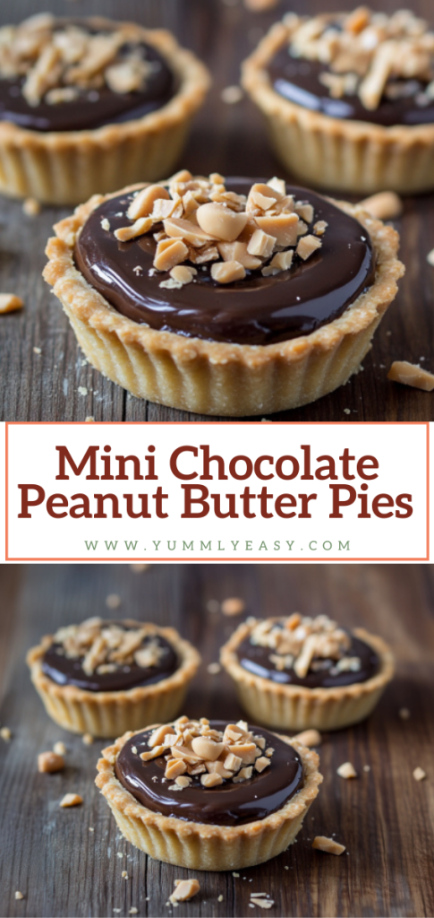 Mini Chocolate Peanut Butter Pies - Irresistibly Easy Dessert Recipe 