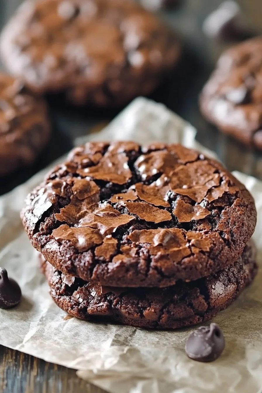 Delicious chocolate brownie cookies baked to perfection with a rich, chewy texture.