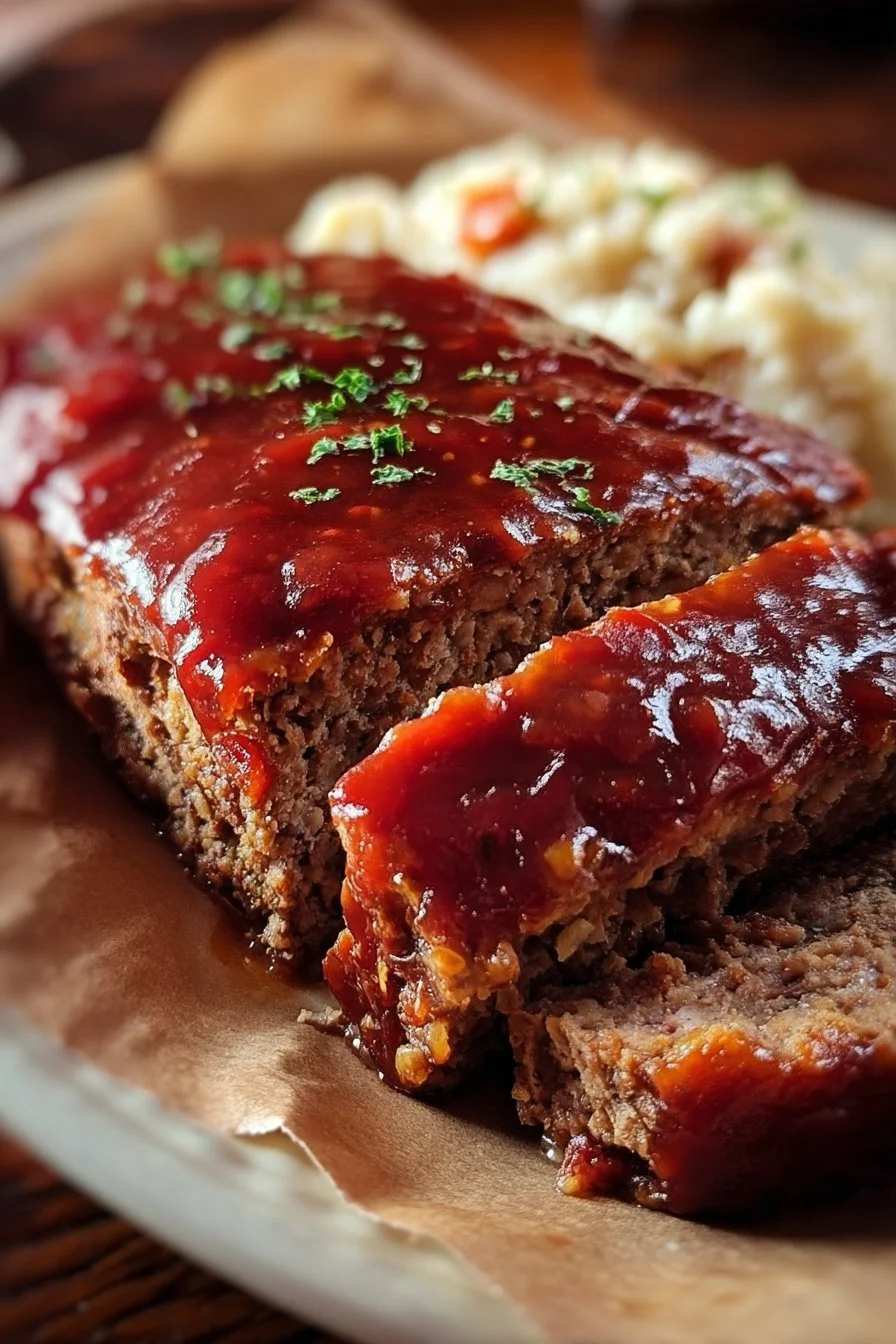 Cracker Barrel meatloaf served with vegetables and gravy.