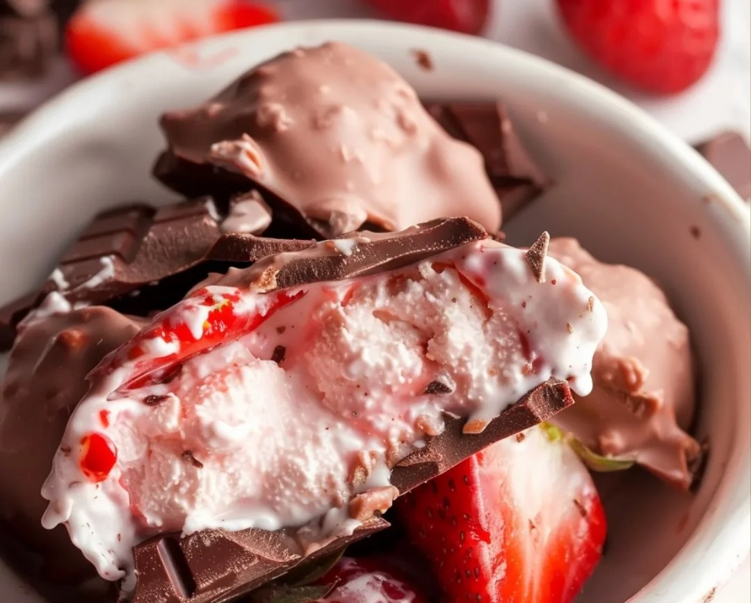 Chocolate Strawberry Yogurt Clusters - a delicious snack idea