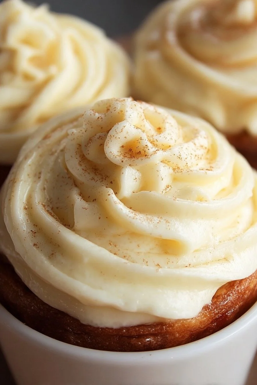 Delicious Copycat Cinnabon Frosting in a bowl, ready for dessert topping.