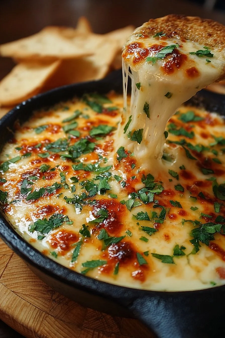 Homemade melted cheese served in a bowl with fresh ingredients.