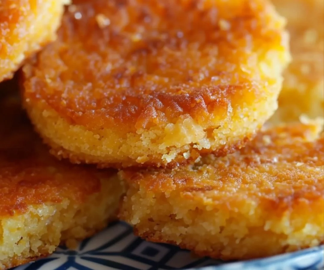 Delicious hot water cornbread served warm with butter on a plate.