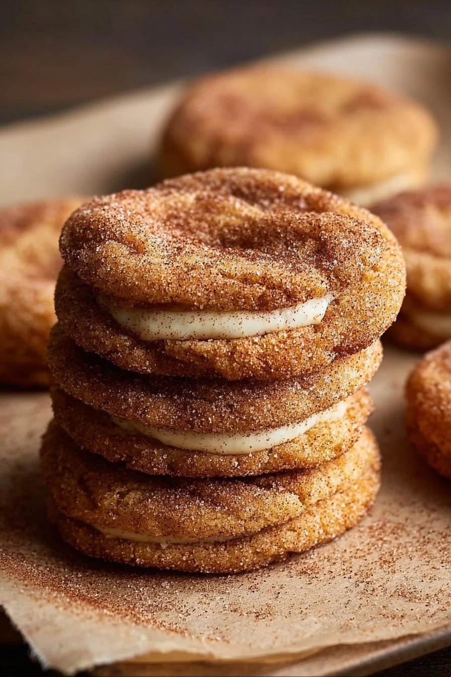 Delicious Churro Cheesecake Cookies with cinnamon sugar topping