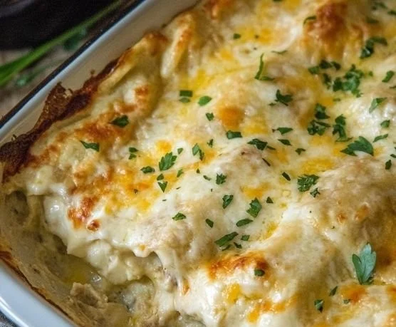 Delicious cream cheese enchiladas topped with salsa and cheese