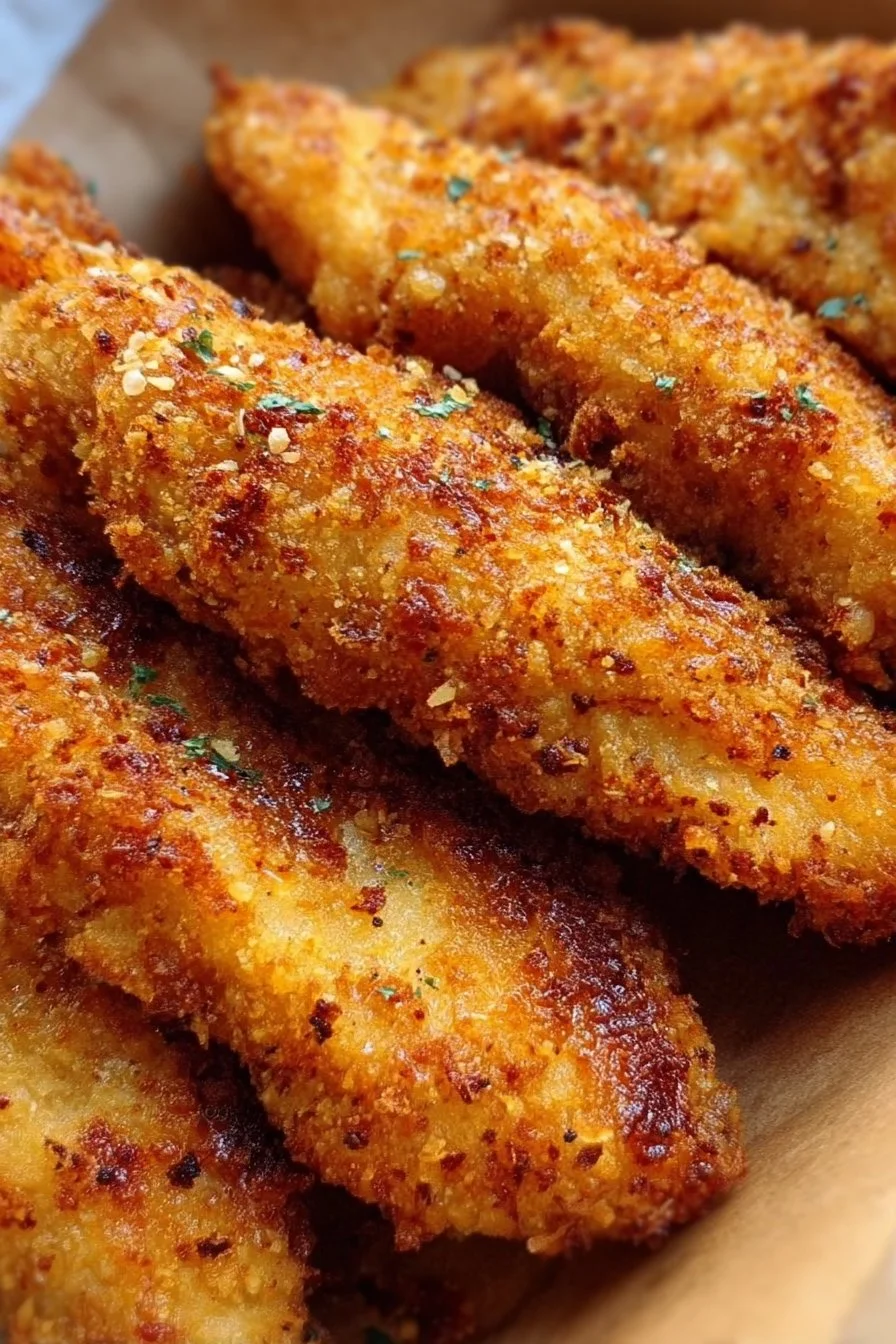 Crispy Crack Chicken Tenders served with dipping sauce