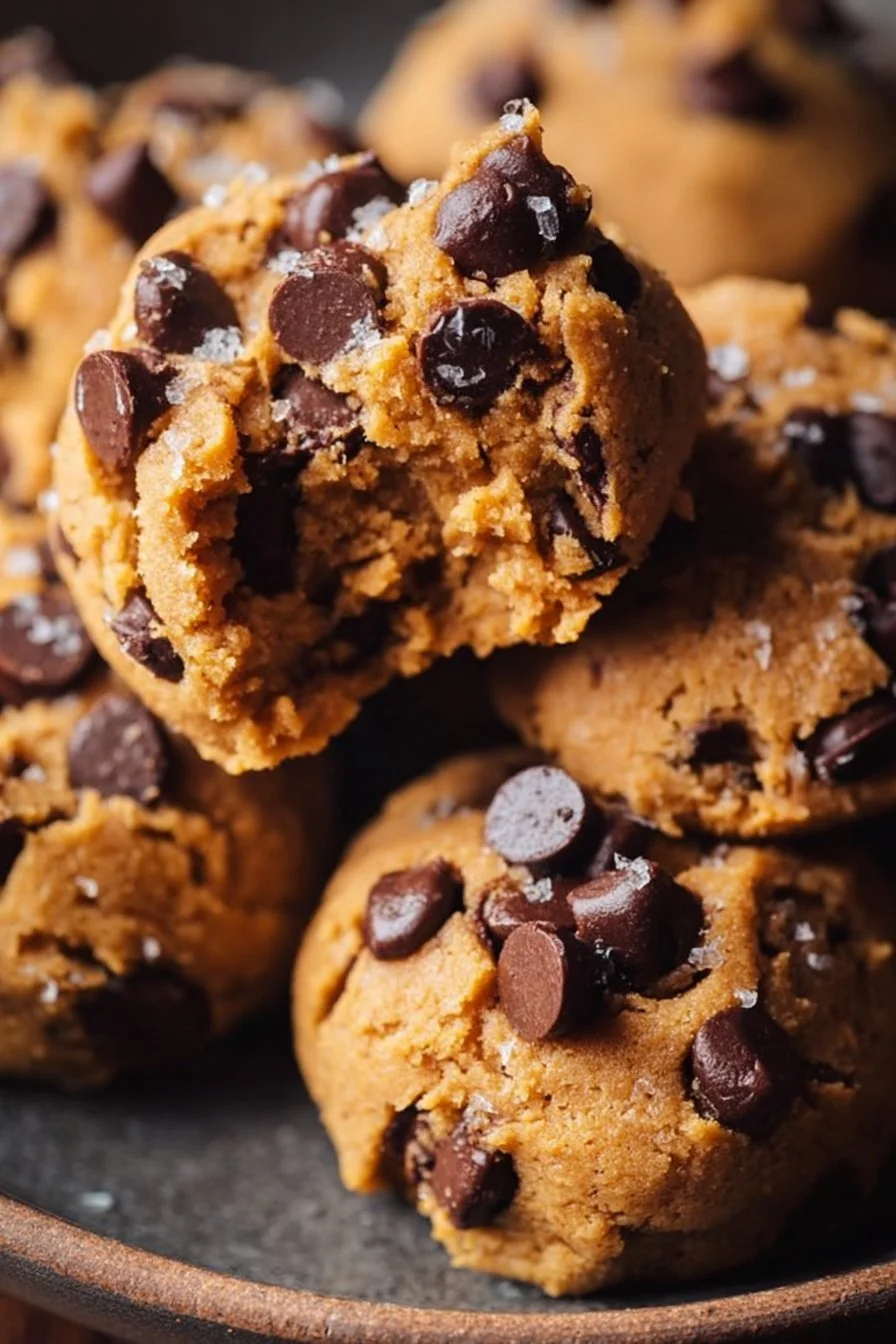 Healthy chickpea cookie dough made with wholesome ingredients for a guilt-free treat