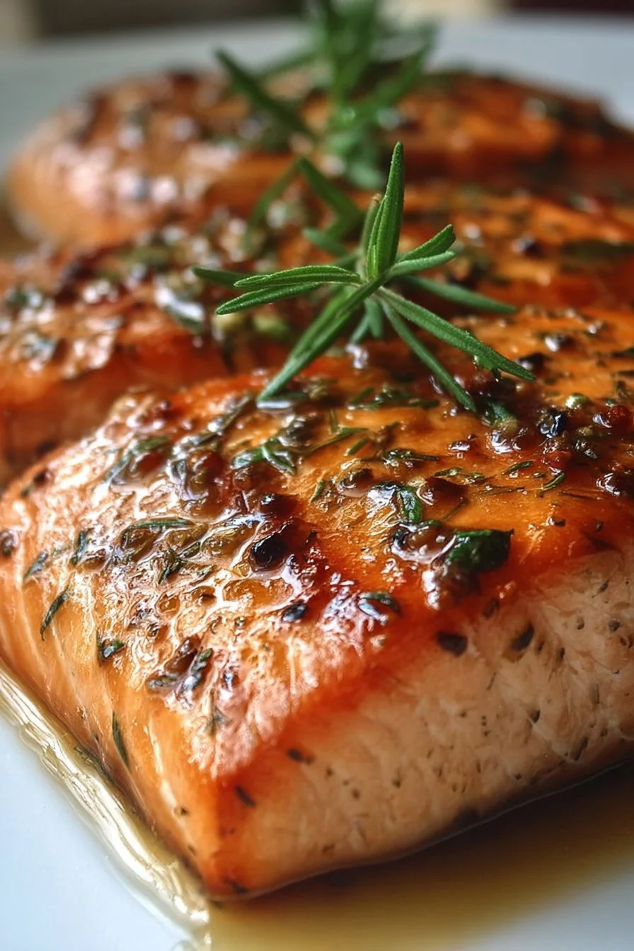 Delicious salmon marinade ready for marinating salmon fillets