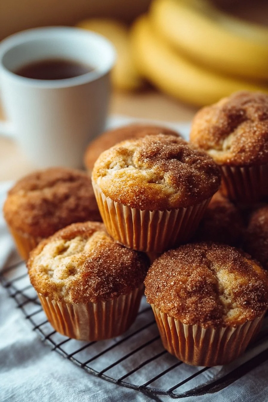 Scrumptious banana cinnamon dream muffins fresh out of the oven