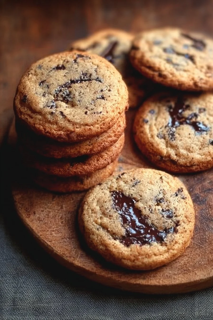 Freshly baked delicious sourdough cookies on a cooling rack.