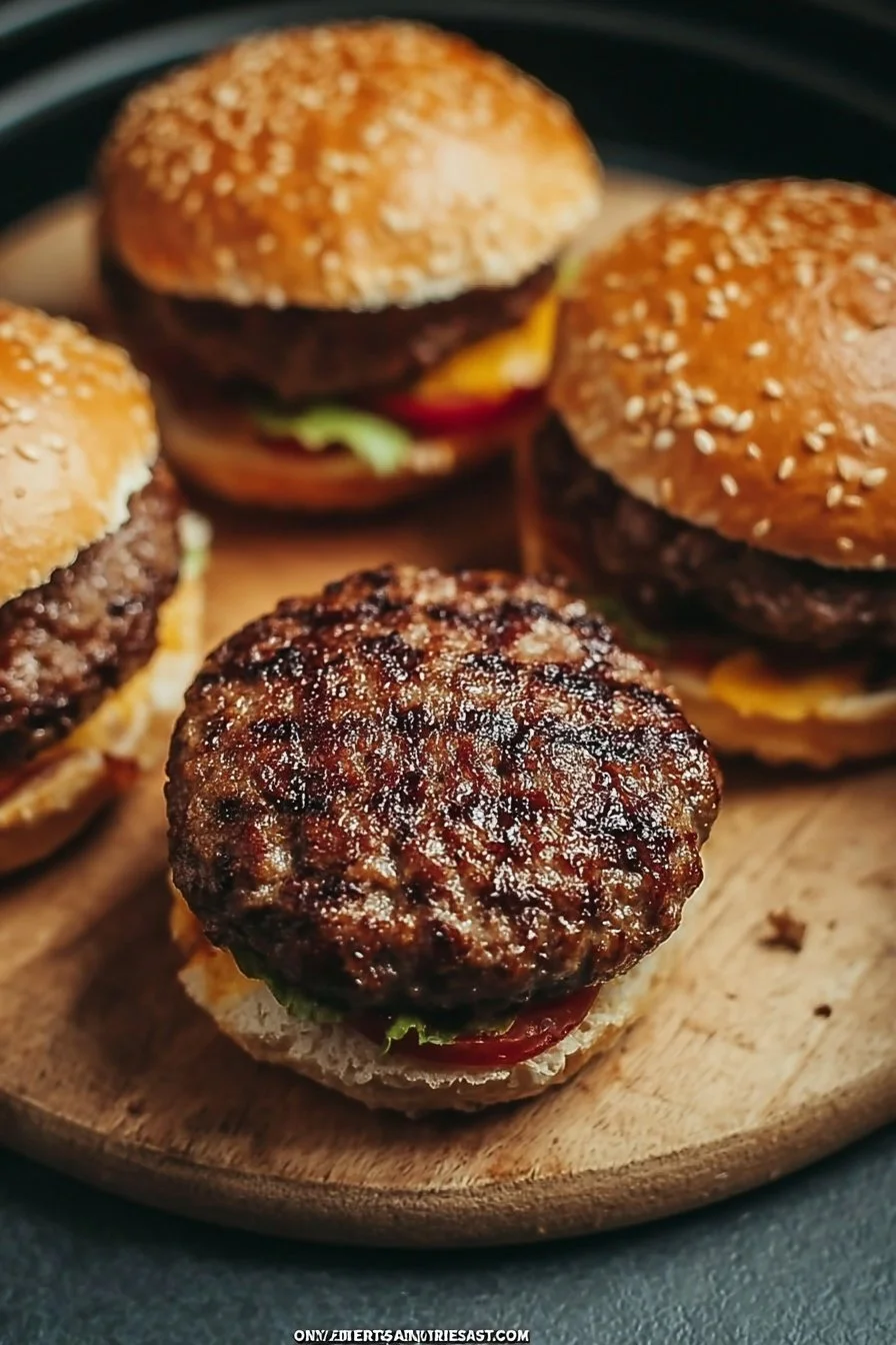 Deliciously juicy air fryer burgers cooked to perfection