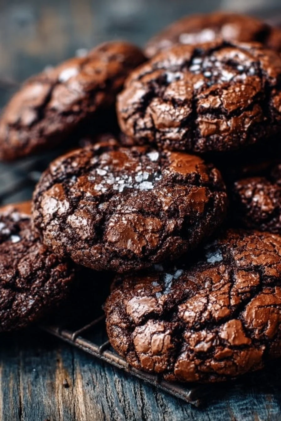 Delicious rich chewy brownie cookies perfect for BBQ gatherings