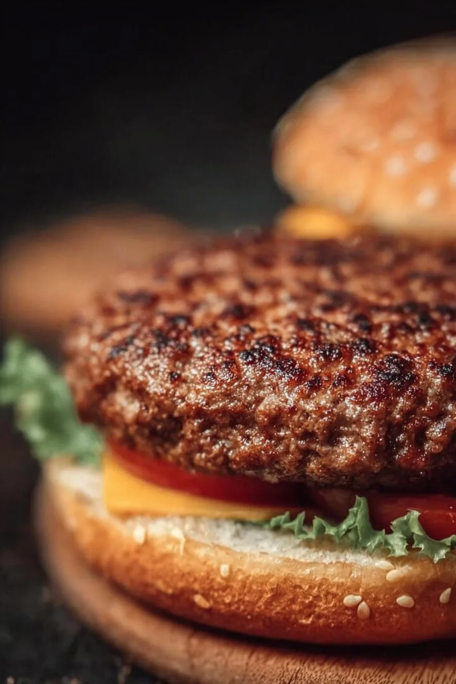 Delicious air fryer burgers cooked to perfection in an air fryer.