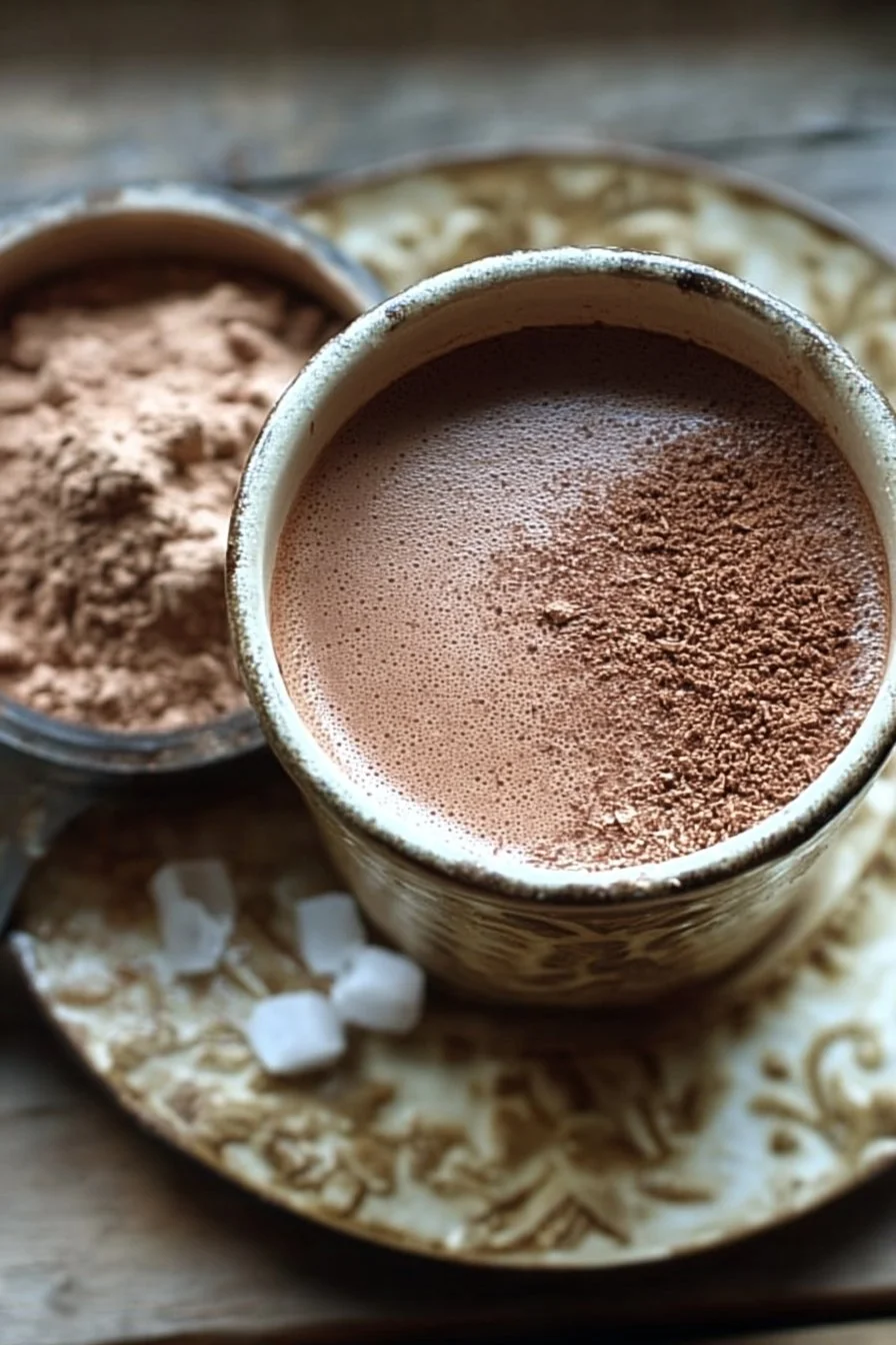 Homemade hot cocoa mix made with 4 simple ingredients for a delicious treat.
