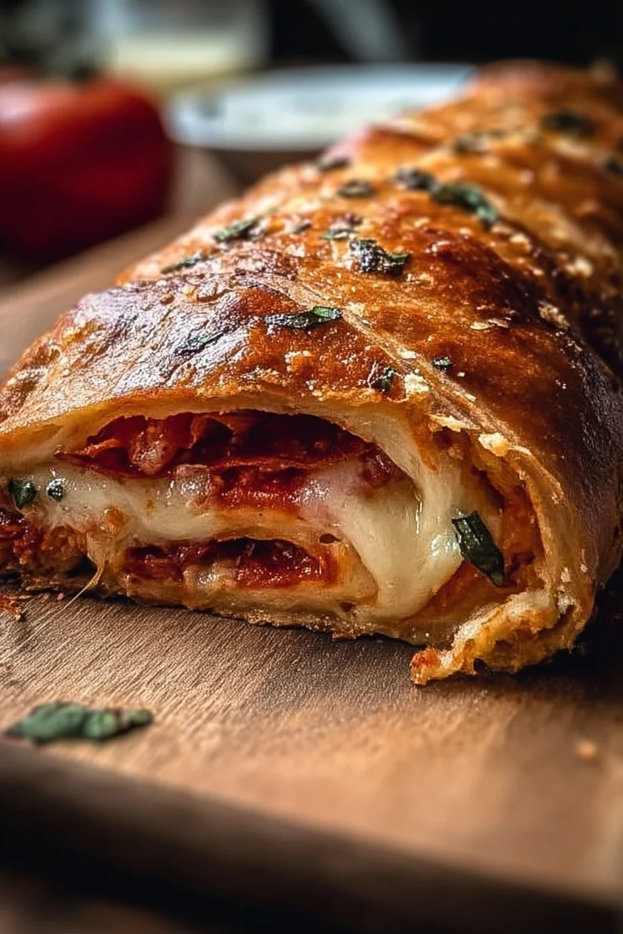Delicious easy Stromboli dinner recipe with savory fillings