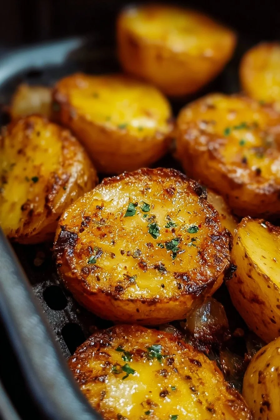 Crispy air fryer potatoes served in a bowl