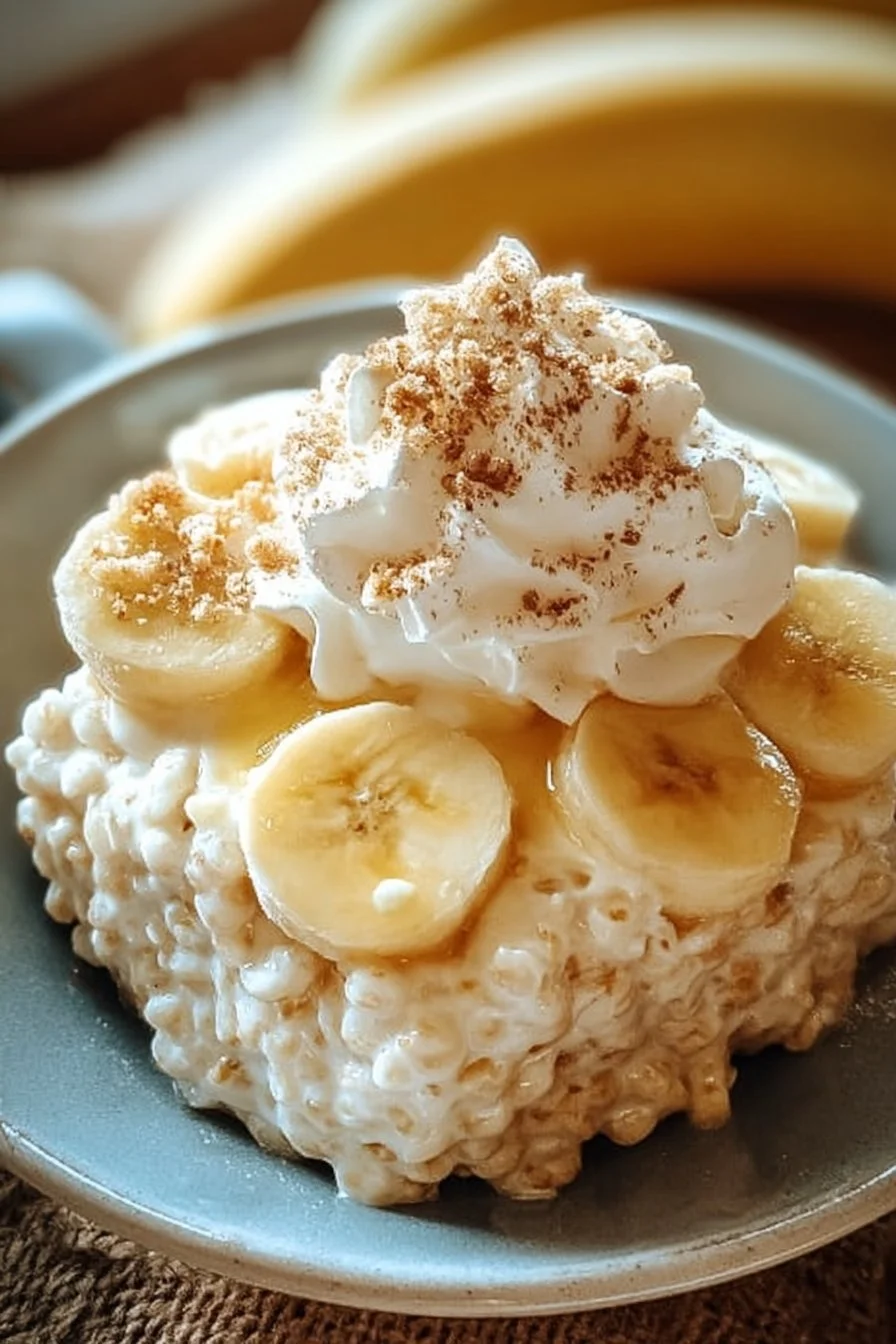 Delightful Banana Pudding Rice Krispies dessert in a bowl