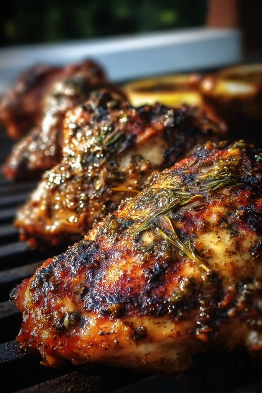 Grilled chicken marinated for flavor and tenderness