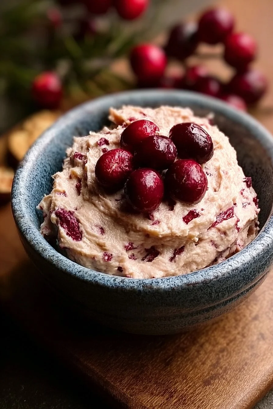 Homemade Maple Cranberry Butter spread on fresh bread