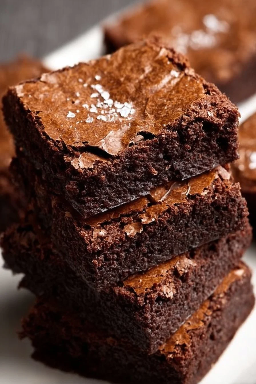 Delicious homemade sourdough brownies with chocolate and a rich texture