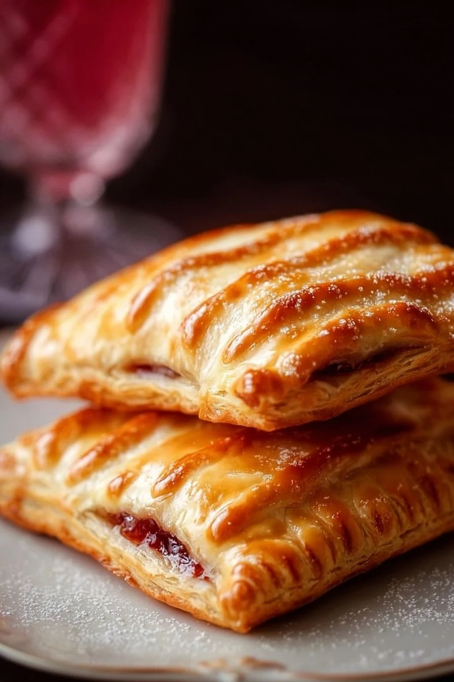 Delicious sourdough pop tarts with fruity filling and flaky crust