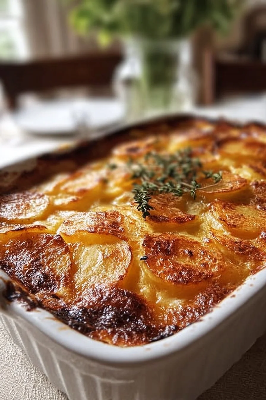 Deliciously baked scalloped potatoes for Easter dinner