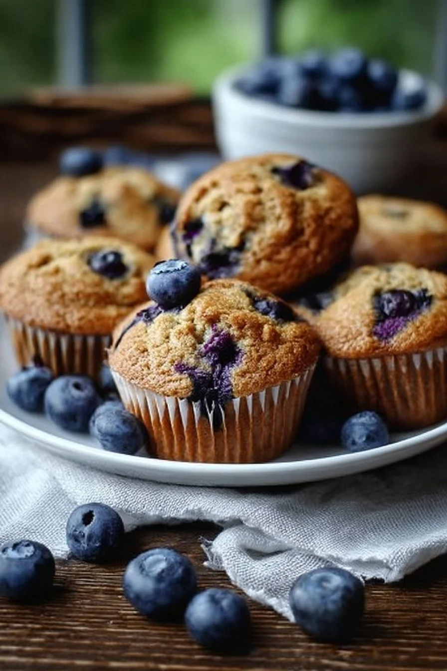 Delicious gluten-free blueberry muffins fresh out of the oven