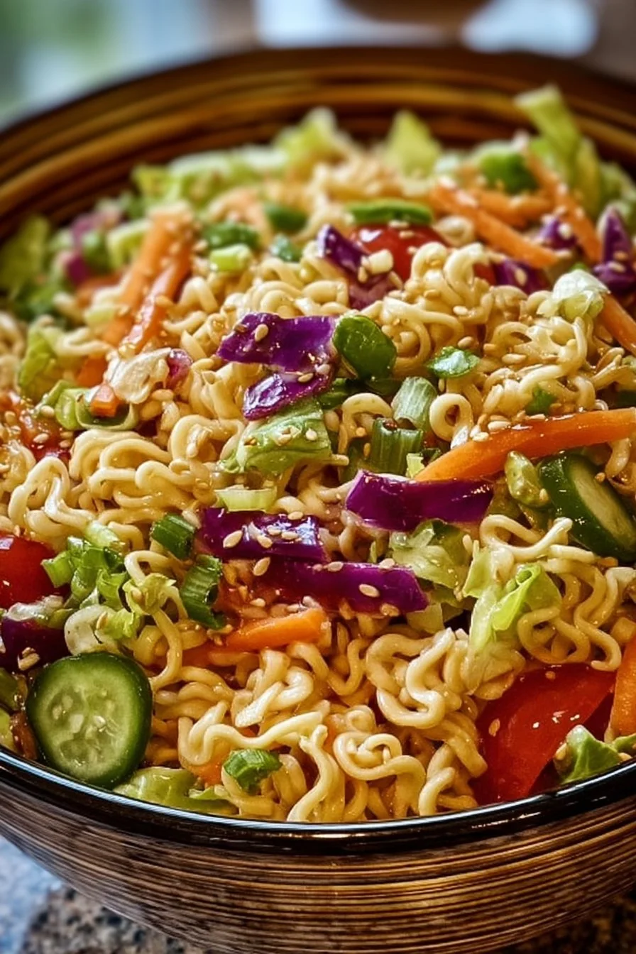 Crunchy Asian Ramen Noodle Salad