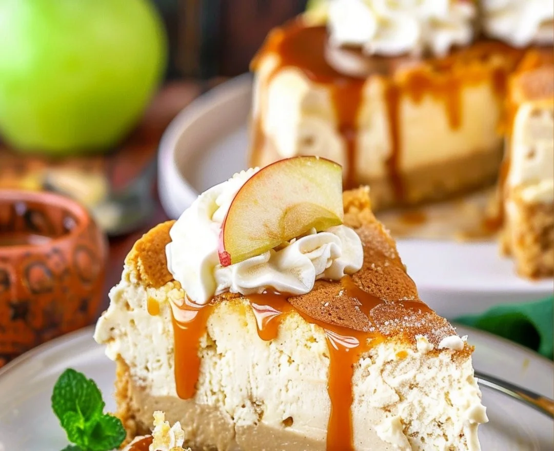 Caramel Apple Blondie Cheesecake