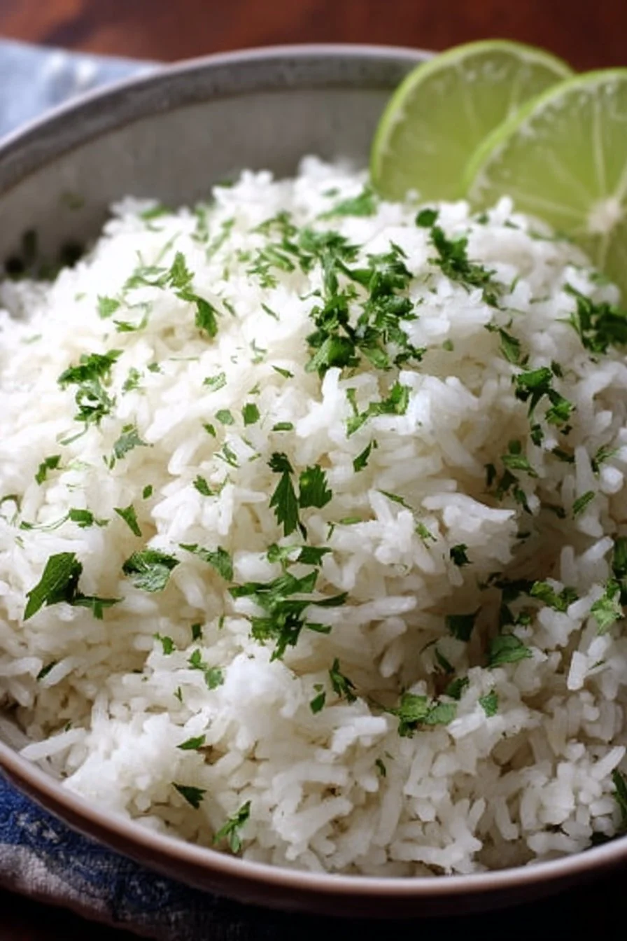 Classic Cilantro Lime Rice in Rice Cooker