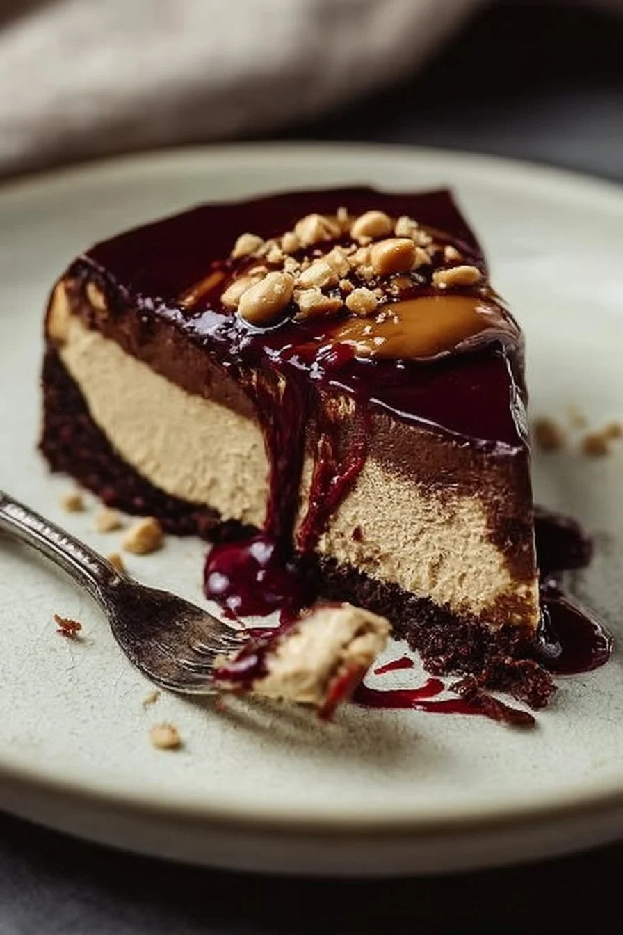 Decadent Chocolate Peanut Butter Candy Cheesecake