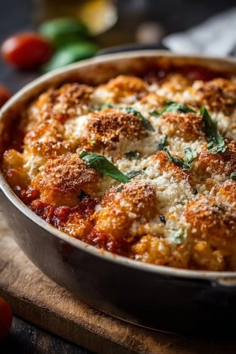 Delicious Chicken Parmesan Casserole (Keto, Gluten-Free)