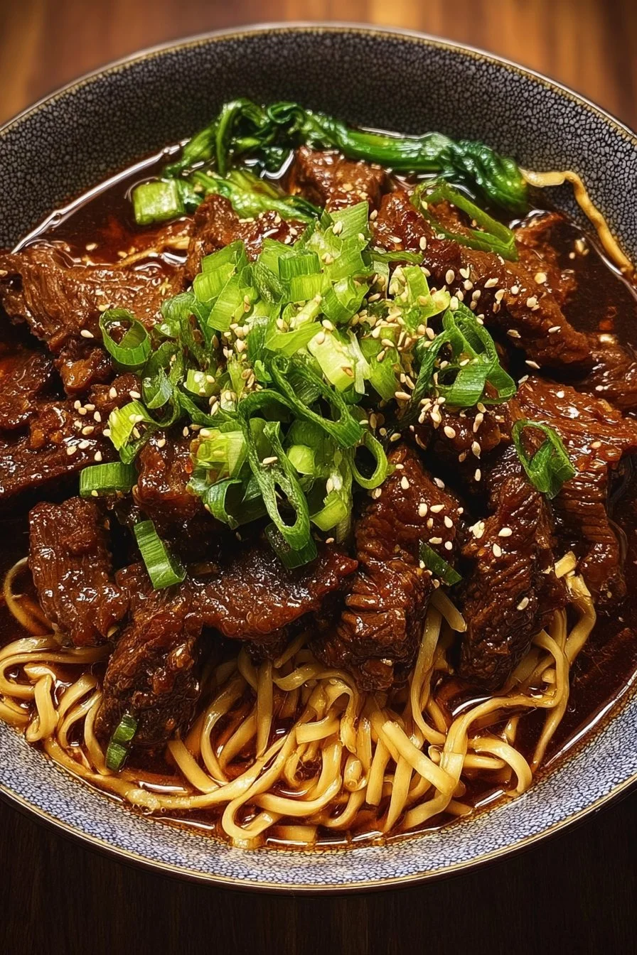 Delicious Sticky Beef Noodles