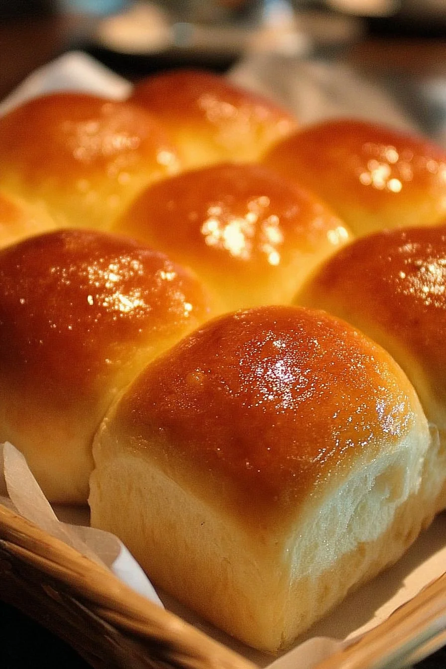 Delicious Texas Roadhouse Rolls served warm with cinnamon butter