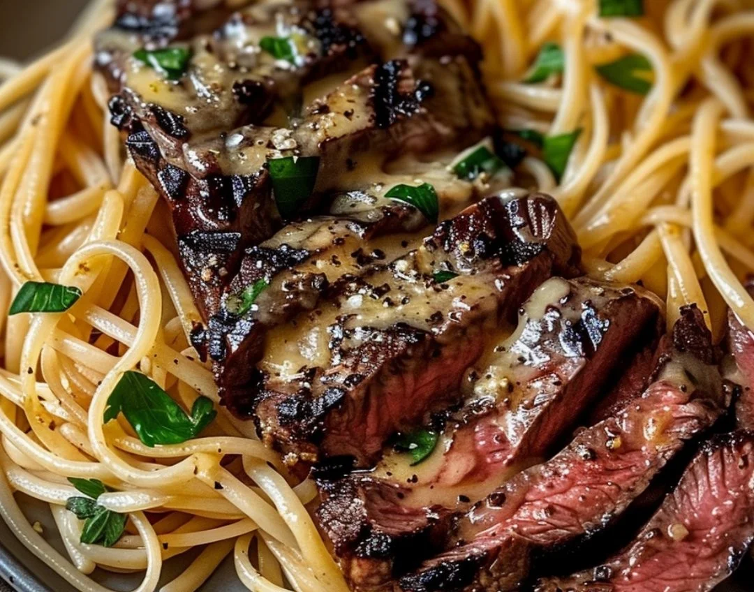 Garlic Butter Steak Lightning Noodles