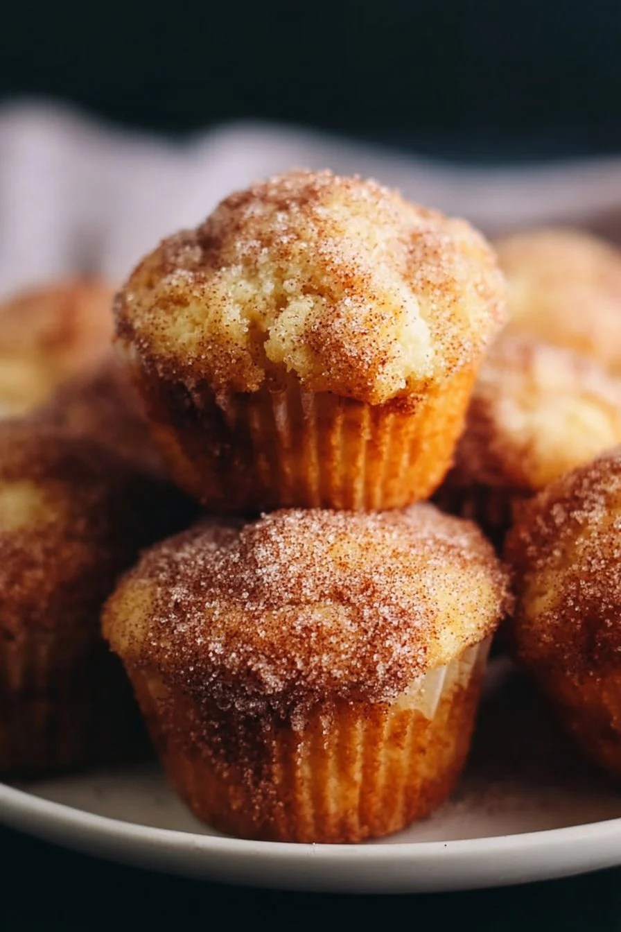 Grandma's Fluffy Cinnamon Sugar Donut Muffins