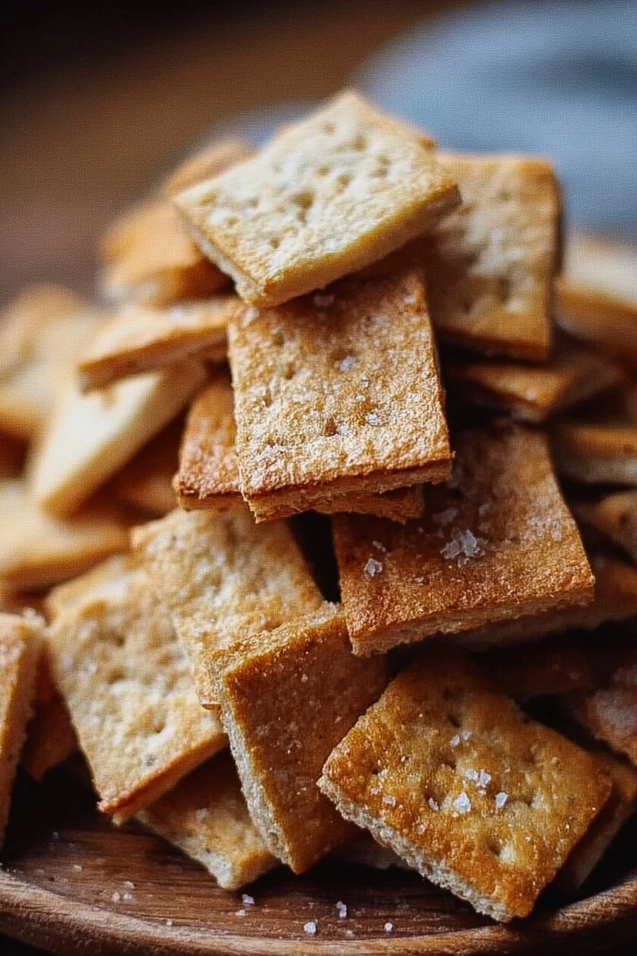 Homemade Sourdough Crackers