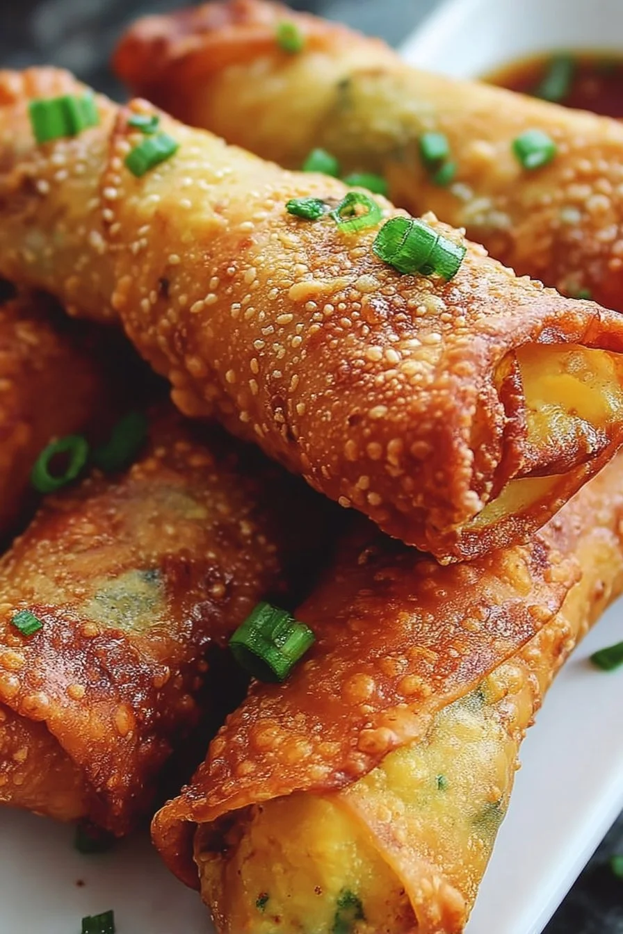 Delicious Irish Egg Rolls served with dipping sauce