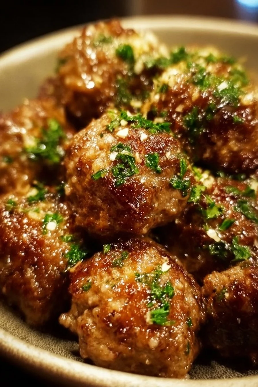 Keto Garlic Butter Meatballs