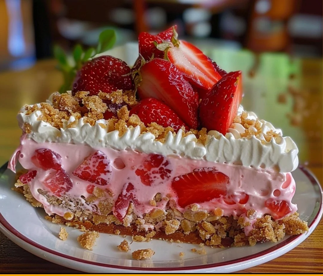 No-Bake Strawberry Crunch Cheesecake