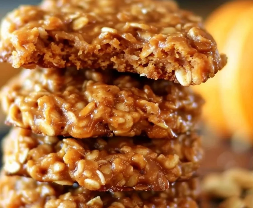 plate of pumpkin spice no bake cookies with autumn decorations