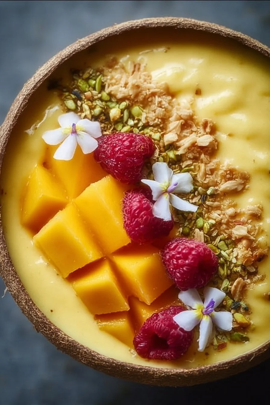 Sizzling Iced Mango Lassi Smoothie Bowl for Easy Lunches