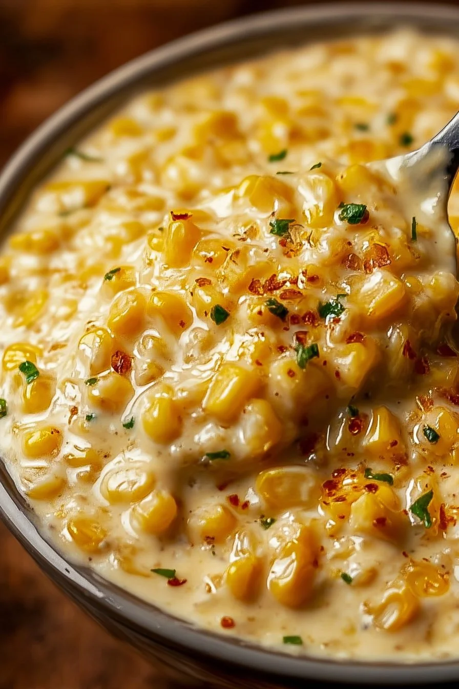 Delicious street corn cheese topped with spices and garnish in a bowl.
