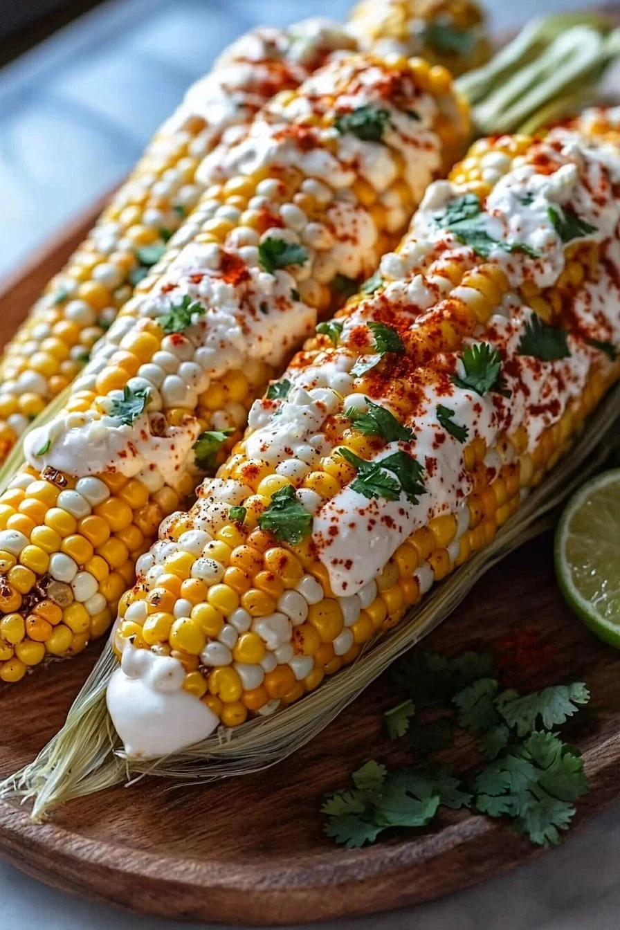 Creamy Spicy Elote Mexican Street Corn
