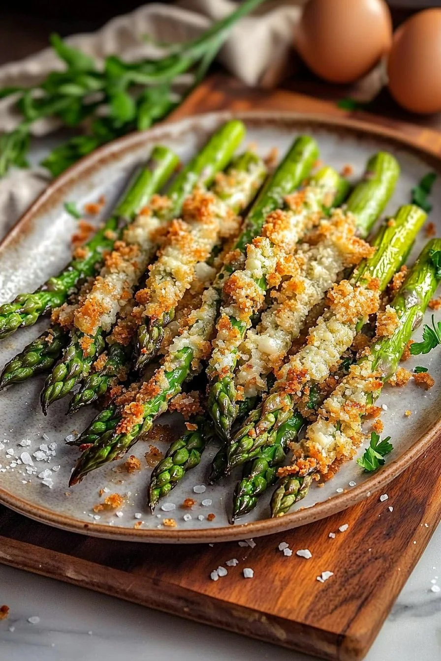 Crispy Parmesan Asparagus Spears