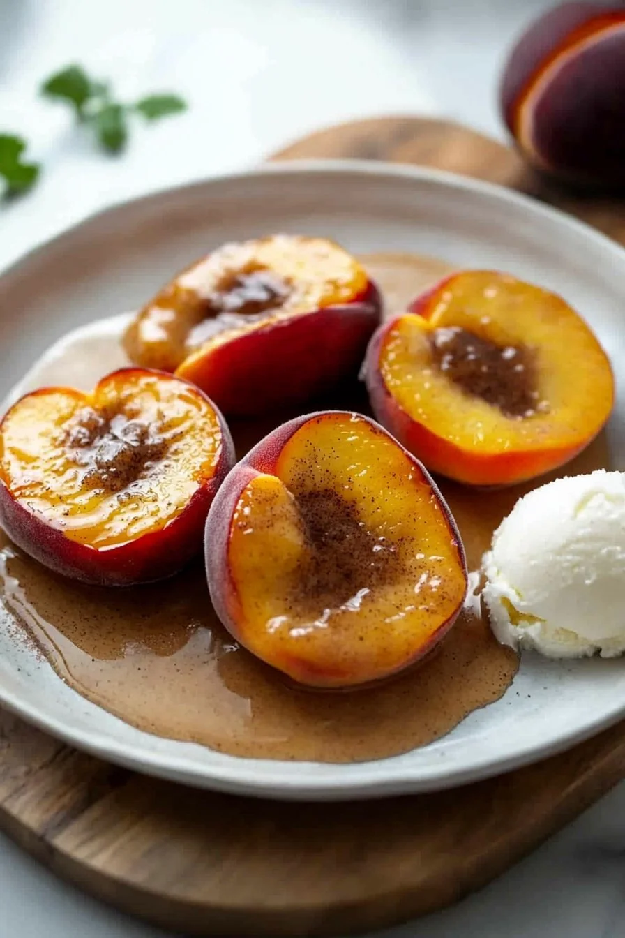 Delicious Baked Peaches with Brown Sugar & Cinnamon